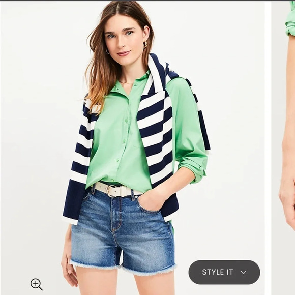 LOFT Pants - Loft Outlet Frayed Hem Jean Shorts